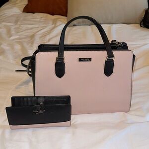 Kate Spade Greer leather satchel and wallet